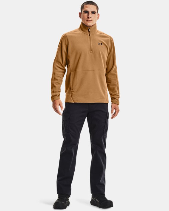 Men's UA OffGrid Fleece Solid ¼ Zip, Brown, pdpMainDesktop image number 2